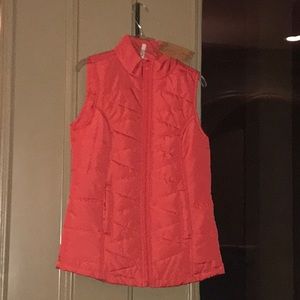 Bright coral vest